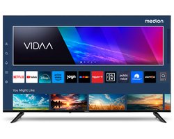 MEDION Ultra HD TV 108 cm (43 inch) (Smart TV, HDR10, VIDAA Store, Netflix, Prime Video, Disney+, DAZN, Paramount+, HbbTV, PVR, Bluetooth), MD 843200