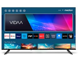 MEDION X15015 (MD 31641) 125,7 cm (50 inch) TV (Smart TV, 4K Ultra HD, HDR, VIDAA Store, Netflix, Prime Video, Disney+, DAZN, Paramount+, HbbTV, PVR, Bluetooth)