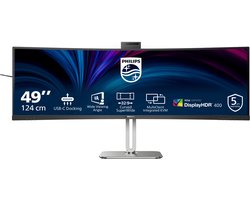 Philips 49B2U5900CH - Ultrawide QHD Curved Monitor - USB-C 100w - RJ45 - KVM switch - HDR400 - Webcam - 5jr Garantie - 49 inch