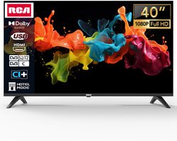 RCA Full HD LED TV | 40 inch/102 cm | Frameless | Triple Tuner (DVB-T/T2-C/CI+-S/S2) | HDMI | CI+ | USB Media Player | Hotelmodus | Dolby Audio | In Eindhoven geassembleerd | NRB40FQ1