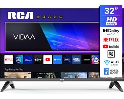 RCA HD VIDAA Smart TV | 32 inch/81 cm | HDMI x3, USB x2, CI+ | In Eindhoven geassembleerd | VRS32HQ1