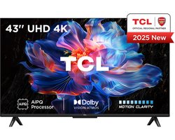TCL 43V6C | 43 4K Ultra HD DLED Smart TV | Google TV | Dolby Vision | 60Hz | HDMI 2.1
