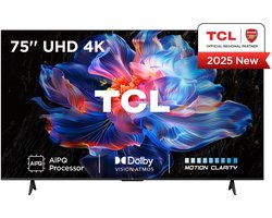 TCL 75V6C | 75 4K Ultra HD DLED | Google TV | Dolby Vision | 60Hz | HDMI 2.1 | Smart TV