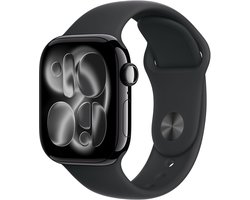 Apple Watch 11 - Wifi - 42mm - Jet Black Aluminium Case with Black Sport Band - S/M