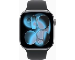 Apple Watch 11 - Wifi - 46mm - Space Grey Aluminium Case with Black Sport Band - S/M