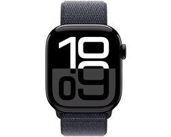 Apple Watch Series 10 - Wifi - 42mm - Zwarte Aluminium Case met Ink Geweven Sportbandje