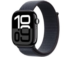 Apple Watch Series 10 - Wifi - 46mm - Zwarte Aluminium Case met Ink Geweven Sportbandje