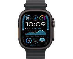 Apple Watch Ultra 2 zwart titanium - zwart ocean-bandje