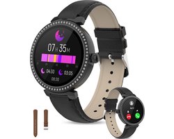Denver Smartwatch Dames - Android & iOS - Volledige Belfunctie - Sporthorloge - Hartslagmeter - Saturatiemeter - Slaapmonitor - SWC342B - Zwart