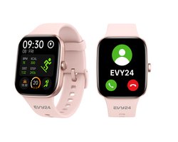 Evy24 Smartwatch Pro - Smartwatch Dames & Heren - 40mm - Horloge met Belfunctie - AMOLED Full HD - Bloeddrukmeter - Stappenteller - Android en iOS- Zachtrose