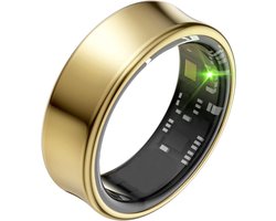 Focus® S2 Smart Ring - Goud - Maat 8 - AI Coach - Hartslag - Menstruatiecyclus - Slaap Monitor - Herstelscore - Slimme Ring - Sport Prestatie - Stappenteller -IP68 Waterdicht - O2 Meting - Dames - Heren - Wearables - Oplaad Case - beschermring