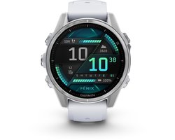 Garmin fenix 8 - Multisport Smartwatch - AMOLED-Scherm - 43mm - Zilverkleurig/Wit