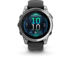 Garmin fēnix E - 47mm - AMOLED Multisport Smartwatch - Sportspecifieke workouts - 100+ sport-apps - 10ATM Waterdicht - tot 16 dagen batterij - Donkergrijs/zwart