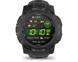 Garmin Instinct 3 – 50 mm, AMOLED, Tactical Edition Zwart met zwart siliconen band