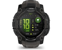 Garmin Instinct 3 - Smartwatch - AMOLED - 50 mm - Black Bezel with Charcoal Band