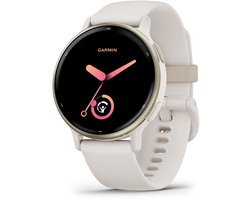 Garmin Vivoactive 5 - Sporthorloge - AMOLED-Scherm - Ivory/Cream Goudkleurig