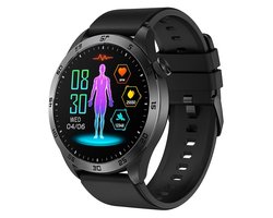 GlucoMeter - ECG Hartslagmeter - horloge - meter - Smartwatch - Donker staal