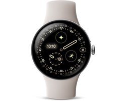 Google Pixel Watch 4 - Smartwatch - 41mm - WiFi - Silver/Porcelain