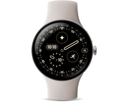 Google Pixel Watch 4 - Smartwatch - 45mm - WiFi - Silver/Porcelain