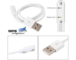 GPSHorlogeKids© - GPS horloge kind oplaadkabel - smartwatch kinderen laadkabel - magnetic charge 4G (2-pins)