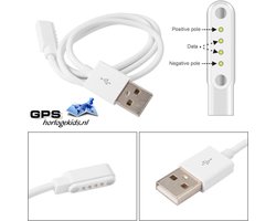 GPSHorlogeKids© - GPS horloge kind oplaadkabel - smartwatch kinderen laadkabel - magnetic charge 4G (4-pins)