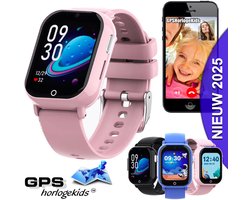 GPSHorlogeKids© - smartwatch kinderen - GPS horloge kind – kleinste model 2025 – kinder smartwatch - 4G videobellen - spatwaterdicht - SOS alarm - incl. SIM - PAX Roze