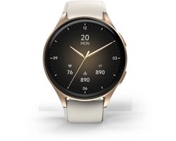 Hama Smartwatch 8900 Gps Amoled 1.32 Voor Android Ios Beige Siliconen Bandje