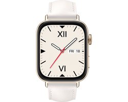 HUAWEI WATCH FIT 3 Wit lederen horlogeband | Ultraslank design | 1,82" AMOLED-scherm | All-round fitnessmanagement | Tot 10 dagen batterijduur | Compatibel met iOS en Android.