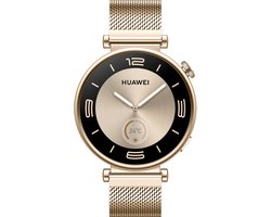 HUAWEI WATCH GT 4 - 41 MM - Milanese Gold Horlogeband - Verbeterd 24/7 gezondheidsbeheer - Batterijduur tot 7 dagen - Compatibel met iOS & Android