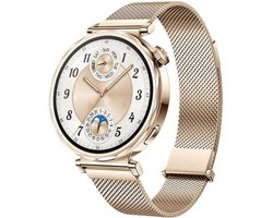 HUAWEI WATCH GT5 41mm Milanees Goud Horlogeband - Verbeterd 24/7 gezondheidsbeheer - Tot 2 weken batterijduur - Compatibel met iOS & Android