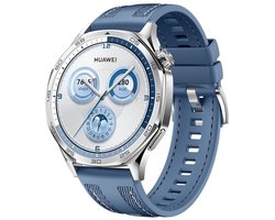 HUAWEI WATCH GT5 46mm Blauw Geweven Horlogeband - Verbeterd 24/7 gezondheidsbeheer - Tot 2 weken batterijduur - Compatibel met iOS & Android