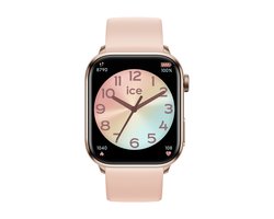 Ice-Watch - Ice smart 2.0 Rose-Gold Nude - Roze rechthoekig verbonden horloge met roze siliconen band voor dames (1,96 inch)