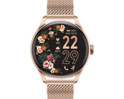 Ice-Watch - Ice smart 2.0 - Roze-goudkleurig rond dameshorloge met metalen armband - 023394 (1,20 inch)