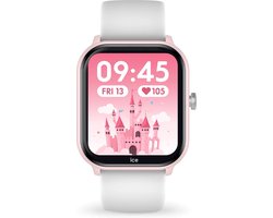 Ice-Watch - ICE smart junior 3.0 Pink White 1,75 AMOLED - Rechthoekig verbonden horloge in roze voor meisjes met siliconen band - 024297 (1,75 inch)
