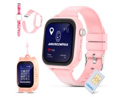 JuniorCompass Smartwatch kinderen - GPS Horloge kind - Stappenteller - SOS Functie - Speelgoed - Incl Simkaart