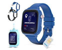 JuniorCompass Smartwatch Kinderen - GPS Tracker - Kindhorloge - SOS Functie - Stappenteller - Incl Simkaart