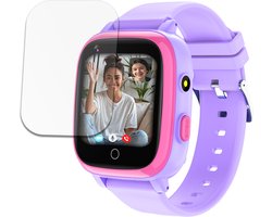 LEROYS Smartwatch Kinderen - GPS Horloge Kind - 4G - Kinderhorloge - Smartwatch Android - Kinder Smartwatch - Videobellen - GPS Tracker Kind - Paars - Incl. Simkaart - Elke polsmaat