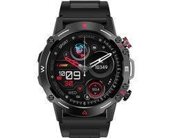 Mawiva Tech PRO - Smartwatch - AMOLED - Smartwatch Heren - Mawiva Tech Smartwatch - Geschikt voor iOS en Android - Nederlandstalig - Sporthorloge - Gezondheidsanalyse - Sportanalyse - Bellen - Muziek/Audio Luisteren - Ergonomisch - Zwart