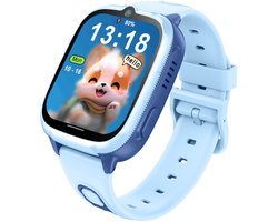 Mayni SmartWatch 4G - Smartwatch Kinderen - Kinder Smartwatch - GPS Tracker - Bellen/Videobellen - SOS - SIM - Waterdicht - Blauw