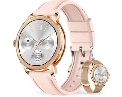 Norva - Smartwatch voor Dames - Geschikt voor elke smartphone - Slaapmonitor - Bellen - Muziek - Lange batterijduur - 100+ Sportmodi - Dames horloge - Incl. extra bandje