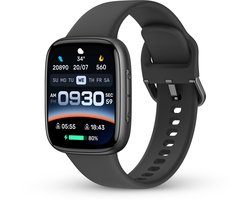 Norva - Smartwatch voor Heren - Geschikt voor elke smartphone - 100+ Sportmodi - Slaapmonitor - Bellen - Muziek - IP68 Waterdicht - Lange batterijduur - Zwart