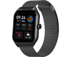 Royal Supplies C50 - Smartwatch- Smartwatch Dames & Heren - Screenprotector - 2026- Bellen- HD Touchscreen - Horloge - Stappenteller - Bloeddrukmeter - Saturatiemeter - IOS & Android - Zwart staal