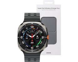 Samsung Galaxy Watch Ultra bundel (+ Wireless charger en Travel adapter) - Smartwatch - 47mm - E-simkaart - Titanium Silver