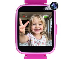 Smartwatch Kinderen met Camera en SD-kaart - Rekenmachine, Zaklamp, Alarm, Timer - 9 Spelletjes - Touchscreen - Educatief speelgoed 3 Jaar - Kids - Kinderhorloge Meisjes / Jongens - Roze - Cadeautje - 3, 4, 5, 6, 7, 8, 9, 10, 11+ Jaar - Soundlogic