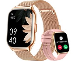 Smartwatch Voor Vrouwen, Bluetooth AI Call & Voice, 2'' Sports Smartwatch Met Bloeddruk, Slaap, 100+ Sporten, Hartslag, DIY Watch Faces, Cadeau Voor iOS Android