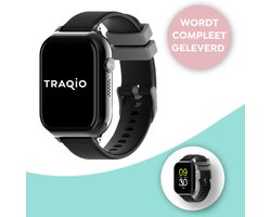 Traqio TRQ10 - GPS horloge kinderen - gps horloge kind - kinderhorloge bellen - gps tracker kinderhorloge - kinderhorloge met gps - kinderhorloge - Kinder smartwatch GPS - GPS horloge school - Zwart