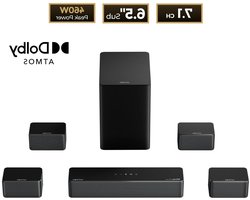 7.1 Soundbar – Home Cinema Geluidssysteem – Surround Sound Speaker – Draadloze Subwoofer – 460W Vermogen – Dolby Atmos 3D Geluidsbeleving – App Bedienbaar