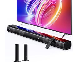 Afneembare 2.2-Kanaals Soundbar met Geïntegreerde Subwoofers - 80 cm Home Cinema-geluidssysteem met Draadloze Verbinding