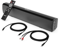 Compacte 2.1 Bluetooth Soundbar voor TV en PC met Afstandsbediening en Meerdere Aansluitingen