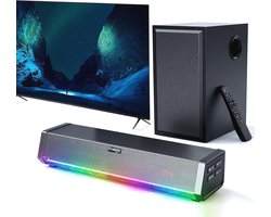 Draadloze Soundbar en Subwoofer voor Thuisbioscoop - Bluetooth, Optisch, AUX, Coaxiaal